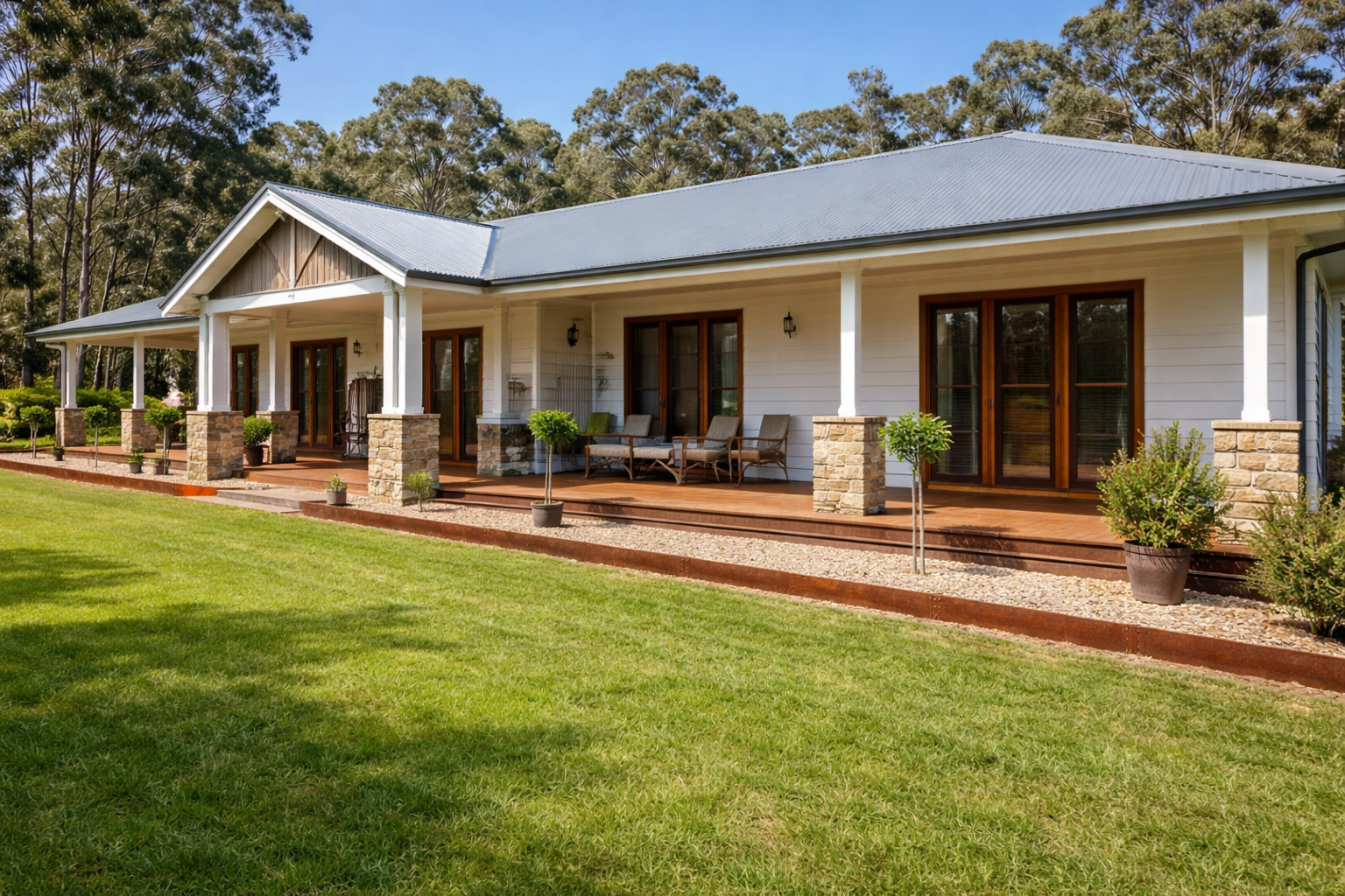 YardSteel Australia Corten Steel Garden Edging Installation